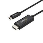 StarTech CDP2HD1MBNL 3ft (1m) USB C to HDMI Cable - 4K 60Hz USB Type C to HDMI 2.0 Video Adapter Cable - Thunderbolt 3 Compatible - Laptop to HDMI Monitor/Display - DP 1.2 Alt Mode HBR2 - Black