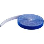 StarTech.com HKLP25BL Hook-and-Loop Roll Cut-to-Size Reusable Cable Ties - 7.6m (25ft) - Blue Bulk Industrial Wire Fastener Tape / Adjustable Fabric Wraps Blue / Reusable Self Gripping Cable Management Straps