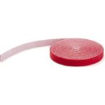 StarTech.com HKLP25RD Hook-and-Loop Roll Cut-to-Size Reusable Cable Ties - 7.6m (25ft) - Red Bulk Industrial Wire Fastener Tape / Adjustable Fabric Wraps Red / Reusable Self Gripping Cable Management Straps