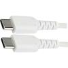StarTech.com RUSB2CC1MW USB 2.0 - 480Mbps - 60W USB-C Cable - 1m - White Durable - Fast Charge - Sync - USB 2.0 - Type C - Laptop Charger Cord - TPE Jacket - Aramid Fiber - M/M - 60W - Samsung S10 - S20 - iPad Pro - MS Surface StarTech.com RUSB2CC1MW USB 2.0 - 480Mbps - 60W USB-C Cable - 1m - White Durable - Fast Charge - Sync - USB 2.0 - Type C - Laptop Charger Cord - TPE Jacket - Aramid Fiber - M/M - 60W - Samsung S10 - S20 - iPad Pro - MS Surface