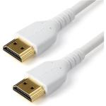 StarTech.com RHDMM1MPW HDMI 2.0 - 4K 60Hz HDMI Cable - 1m - White Premium Certified - Ethernet - Durable - High Speed - UHD 4K 60Hz - HDR - Rugged - Aramid Fiber - TPE - Ultra HD Monitors - TVs - Displays