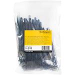 StarTech.com CBMZTRB6BK Reusable Cable Ties - 15cm - Black - 100 Pack Nylon