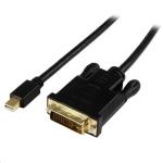 StarTech MDP2DVIMM3BS 0.9m (3ft) Mini DisplayPort to DVI Cable - Active Mini DP to DVI Adapter Cable - 1080p Video - mDP 1.2 to DVI-D Single Link - mDP or Thunderbolt 1/2 Mac/PC to DVI Monitor