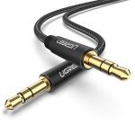 UGREEN 3.5mm Male to 3.5mm Male Cable Gold Plated Metal Case with Braid 2m (Black)