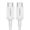 UGREEN UG-60518 USB 2.0 USB-C Cable - 1m - White Nickel Plating - ABS Shell UGREEN UG-60518 USB 2.0 USB-C Cable - 1m - White Nickel Plating - ABS Shell