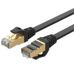 Unitek C1897BK-10M Cat7 RJ45 Patch Cable - 10m - Black Flat - SSTP - 32AWG - Up to 10GBaseT - 500MHz - Gold-Plated RJ45 Connectors