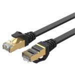 Unitek C1897BK-1M Cat7 RJ45 Patch Cable - 1m - Black Flat - SSTP - 32AWG - Up to 10GBaseT - 500MHz - Gold-Plated RJ45 Connectors