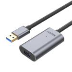 Unitek Y-3004 5m USB3.0 Extension Cable with Built-in Extension Chipset. Aluminium Designed Housing, Transfer Speeds up to 5Gbps, Gold Plated Connector, DC Jack for External Power, Plug and Play