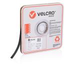 Velcro One-Wrap 12.5mm Continuous - Black 22.8m Roll - Custom Cut to Length - Self-Engaging Reusable & Infinitely Adjustable - Easy Cable Management