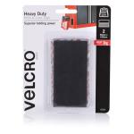 Velcro VEL25554 50mm x 100mm Heavy     Duty 2 Pack Hook & Loop Tape. Designed for Superior HoldingPower up to 3kgs. Mess-free Alternative to Nails Screws & Epoxy. Black Colour
