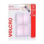 Velcro VEL25559 25mm x 50mm Hook &     Loop Pre-Cut Stick On 6 Pack Surface Tape. Designed for General Purpose Simple and Mess-Free. Attach Light Weight Items up To 500g. Hang and Secure Items. White