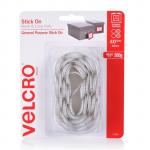 Velcro VEL25569 Cable Management Dots - White - 40 Pack Stick-on - Attach lightweight items up to 500g - Perfect for Art / Remote Controls / Signs - 22mm Diameter