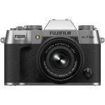 FujiFilm X-T50 Mirrorless Camera with 15-45mm f/3.5-5.6 Lens - Silver 40.2MP APS-C X-Trans CMOS 5 HR Sensor, 7-Stop In-Body Image Stabilization, 20 Film Simulation Modes, 4K 60p, 6.2K 30p 4:2:2 10-Bit Video