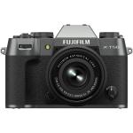 FujiFilm X-T50 Mirrorless Camera with 15-45mm f/3.5-5.6 Lens - Charcoal Silver - 40.2MP APS-C X-Trans CMOS 5 HR Sensor, 7-Stop In-Body Image Stabilization, 20 Film Simulation Modes, 4K 60p, 6.2K 30p 4:2:2 10-Bit Video