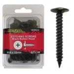 DNA WSN832 SCREW BUTTON HEAD SELF TAPPING BLACK 8G 32MM (100 PACK)