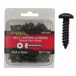 DNA WST805 SCREW PAN HEAD SELF TAPPING BLACK 8G 16MM (100 PACK)