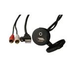 FUSION Panel Mount USB/3.5 MM AUX Connector