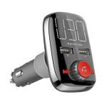 Promate SMARTUNE-3 Wireless In-Car FM Transmitter with Dual USB Charging Ports. Easy Plug & Play Handsfree support. Playback via USB, SD Card & Bluetooth. Includes Remote control. Colour Black