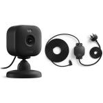 Blink Mini 2 Outdoor Camera - Black - HD 1080p - Two Way Audio - Motion detection - Night View in Color - Built-in Spotlight - Outdoor IP65 (Blink Weather Resistant Power Adapter Included)