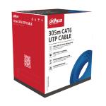 Dahua PFM920I-6UN-C Blue 305M UTP CAT6 CABLE ROLL Conductor: 0.53mm, OFC(99.97%)Sheath: PVC, meet CE CPR Eca flame retardant class certified