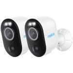 Reolink Argus 3 Pro 5MP/2K+ Outdoor Wire-Free Battery Camera with Spotlight - 2 Pack 6000mAh Rechargeable Battery / Smart Detection / Dual-Band WiFi