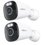 Reolink Argus Eco Ultra 8MP/4K Outdoor Wire-Free Battery Camera with Spotlight - White - 2 Pack 21.6Wh Rechargeable Battery / Dual-Band WiFi / Time Lapse