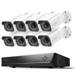 Reolink RLK16-800B8-A 8MP/4K 16 Channel NVR Smart Surveillance System with Person/Vehicle Detection Include 8 x RLC-B800 Bullet Camera, 8 x 18m Network Cable