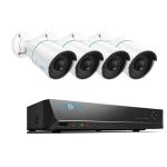 Reolink RLK8-510B4-A 5MP/2K 8 Channel NVR Smart Surveillance System with Person/Vehicle Detection Include 4 x RLC-510A Bullet Camera, 4 x 18m Network Cable