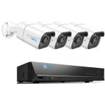 Reolink RLK8-810B4-A 8MP/4K 8 Channel NVR Smart Surveillance System with Person/Vehicle Detection Include 4 x RLC-810A Bullet Camera, 4 x 18m Network Cable