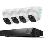 Reolink RLK8-800D4-A 8MP/4K 8 Channel NVR Smart Surveillance System with 2TB HDD, Include 4 x RLC-800 Dome Camera, 4 x 18m Network Cable