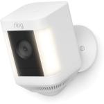 RING Spotlight Cam Plus Battery - White, 1080p, 2.4GHz Wi-Fi, Built-In Siren
