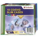 Verbatim 41853 CD/DVD Coloured Slim Cases 10 Pack