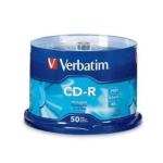 Verbatim 94691 50pk Spindle CD-R 50pk Spindle with Branded Surface