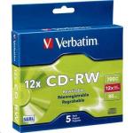Verbatim 95157 CD-RW 5pk Slim Case