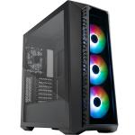 Cooler Master MasterBox 520 ATX MidTower Gaming Case Tempered Glass CPU Cooler Support Upto 165mm, GPU Upto 410mm, 7XPCI Slots, 360mm Rad Supported, 3X120mm A-RGB Fan Pre-installed, Front I/O: 1XUSB, 1XType C, HD Audio,