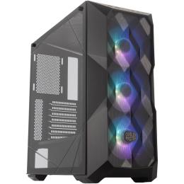 Cooler Master MasterBox TD500 Mesh ARGB ATX MidTower Gaming Case Crystalline Tempered Glass, Triple ARGB Fans,CPU Cooler Support Upto 165mm, GPU Upto 410mm, 7X PCI Slot, 360mm Rad Supported, Front I/O: 2XUSB, HD Audio