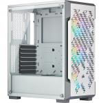 Corsair iCUE White 220T RGB Airflow ATX MidTower Gaming Case Tempered Glass, 3X120 Front RGB Fan, 360mm Rad Supported, Front 2XUSB3.1, HD Audio,