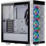 Corsair iCUE White 465X RGB Tempered Glass ATX MidTower Gaming Case 3X120 Front RGB Fan, CPU Cooling Supports Upto170mm, Graphic Card Supports Upto 370mm, 7+2(Vertical) 360mm Rad Supported, Front 2XUSB3.1, HD Audio, ATX PSU Not Included