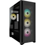 Corsair iCUE 7000X RGB Black ATX Full Tower Gaming Case Tempered Glass, CPU Cooler Supports Upto 190mm, GPU Supports Upto 450mm, 8+3 (Vertical) PCI, 480mm Radiator Supported, Front: 4X USB, 1XType C, HD Audio, No PSU
