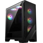 MSI MAG FORGE 120A Mid Tower Gaming Case for ATX/mATX/ITX Tempered Glass with 6 X Fixed RGB Fans, CPU Cooler Support Upto 160mm, Graphics Card Support Upto 330mm, 7x PCI Slot, Front I/O: 2x USB, HD Audio,