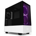 NZXT H510 Elite Matte White RGB Edition ATX MidTower Gaming Case Tempered Glass, CPU Cooler Supports Upto 165mm, Video Card Supports Upto 381mm, 280mm Rad Supported, 7+2 (Vertical) X PCI Slots,2X 14cm RGB Fan 3 Front 1X USB 3.0, 1XType C,