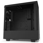 NZXT H510i Compact Matte Black RGB Edition ATX MidTower Gaming Case Tempered Glass, CPU Cooler Supports Upto 165mm, Video Card Supports Upto 381mm, 280mm Rad Supported, 7+2 (Vertical) X PCI Slots, Front 1X USB 3.0,1XType C,  HD Audio, NO PS