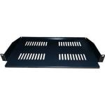 Dynamix RACS-400 1RU 19" Cantilever Shelf 381mm Deep 18Kg Weight Rating. Black Colour