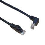 Dynamix PLKRA-C6-2 Cat6 RJ45 Patch Lead - 2m - Black UTP - T568A - 250MHz - 24AWG - Right Angled - Snagless - Gold Plated