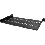 StarTech 1U Vented Server Rack Cabinet Shelf - 10in Deep Fixed Cantilever Tray - Rackmount Shelf for 19" AV/Data/Network Equipment Enclosure with Cage Nuts & Screws - 44lbs capacity