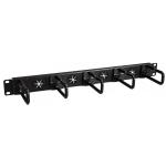 StarTech.com CABLMANAGERH 1U 19" Cable Management Organizer - D Ring Hook Network/Server Rack Cord Manager - Data Center Horizontal Wire Panel with Passthrough Holes w/Mounting HW - EIA/ECA-310-E