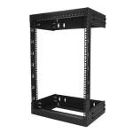 StarTech.com RK15WALLOA 15U 19" Wall Mount Network Rack - Adjustable Depth 12-20" 2 Post Open Frame Server Room Rack for AV/Data/ IT Communication/Computer Equipment/Switch w/Cage Nuts & Screws