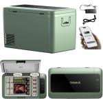 Baseus T-Space Series Car Refrigerator Forest Green Outdoor, Camping, Bedroom, App-Controlled -20°C Fast Cooling, Anti-Shock, LED Light, Durable. Come with 220V wall charger using for home.