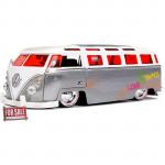 Jada - 1/24 - For Sale 20th Anniversary 1962 Volkswagen Bus - Brushed Metal/White