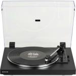 Rekkord F100P  AT3600L Cartridge with 33 and 45 RPM Automatic Entry LevelTurntable.LineLevelRCAOutput. Wood Chassis in Folding Technique. Black Colour.